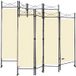 Paravent Lucca Set van 2 Crème Staal 180x163cm