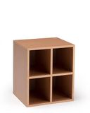G.A. Jolly Boekenkast, 48 x 35,5 x 48 cm, boekenkast met 4 vakken in beukenafwerking, gemaakt in Italië