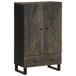 vidaXL Hoge kast 60x33x100 cm massief mangohout zwart
