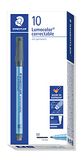 STAEDTLER Lumocolor 305 viltstift Medium Blauw