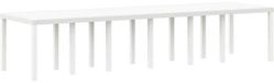 vidaXL Tuintafel Wit 350 x 100 x 74 cm Polyrattan