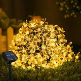 Merkloos Solar String Light Tuin - Bloesem Zonne - Aangedreven Fee Lichten 23ft 8 Modes 50 LED Waterdichte Bloem String Lichten voor Outdoor Bruiloft Kerstfeest Vakantie Decoraties - Bloemen