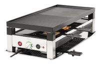 Solis 5 in 1 Gril - Raclette Gourmet Set pour 8 Personnes - Argent/Noir