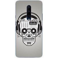 1001 coques OnePlus Bedrukt siliconen hoesje compatibel met OnePlus 7 Pro Skull music