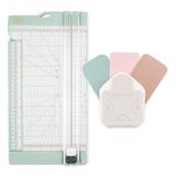 Vaessen Creative Papiersnijder met Rilfunctie 15,2 x 30,5 cm – Inclusief 3-in-1 Hoekpons van 4-7-10 mm – Rolsnijmachine voor Scrapbooking, Kaarten Maken en Knutselen met Papier