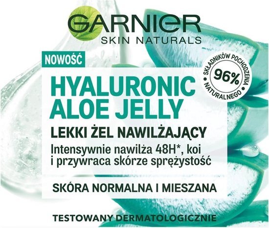 Garnier GARNIER_Hyaluronic Aloe Jelly lekki ¿el nawil¿aj¹cy do skóry normalnej i mieszanej 50ml