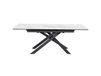 Icecat Table à manger extensible 6/8 couverts en céramique effet marbre blanc