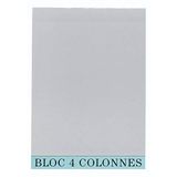 Bloc de contrôle comptable 29,7x21cm - 4 colonnes - 70 feuillets