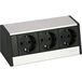 EVOline 159800015000 R-Dock stekkerdoos 3-voudig Schuko kleur aluminium zwart