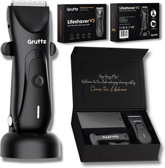 Gruttz Lifeshaver v3 Bodygroomer - Body Trimmer for Men - Includes Travelbag