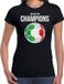 Bellatio Decorations Italie EK/ WK supporter t-shirt - we are the champions met Italiaanse voetbal - zwart - dames - kleding / shirt M