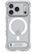DECODED Hybride Hoesje met 360° Standaard voor iPhone 18 Pro / 17 Pro - Geschikt voor MagSafe - Valbescherming tot 3 meter - Schokbestendige Bumpers - Glazen Cameraknop in Bijpassende Kleur - Transparant