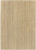 HAMID - Jute Vloerkleed, Granada Tapijt 100% Natuurlijke Jute Vezels, Zacht Vloerkleed en Hoge Sterkte, Handgeweven, Woonkamer, Eetkamer, Slaapkamer, Hal Tapijt - (170x120 cm)