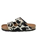 Rohde 5637 90 Slippers Synthetisch Zwart Koeienprint Dames - Zwart - 42