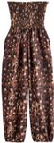 Next Dames Aangerimpelde Jumpsuit met Wijde Ronde Pijpen - Bruin
