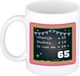 Bellatio Decorations Verjaardag cadeau mok 65 jaar - roze - rekenen - 300 ml - keramiek