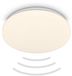 B.K.Licht BRILONER - LED Badkamerlamp - badkamerverlichting met bewegingsmelder - plafonniére met warm wit licht - Ø27 x 6.5 cm