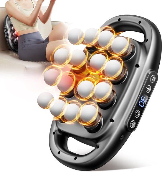 Vitalic Premium Massage Gun - Verwarmend & Verkoelend - 6 Massagekoppen - Blauw