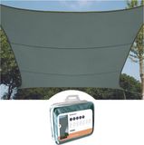 Perel Schaduwdoek, waterafstotend, 3.6 x 3.6 m, 160 g/m², polyester, vierkant, groengrijs