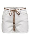 Only Broek Onlkelly Hw Shorts Dnm Azg Noos 15221469 White Denim Dames Maat - S