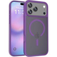 SZSMART IK17 Matte TPU-hoes, magnetisch en valbestendig voor iPhone 17 Pro Max - Donkerpaars