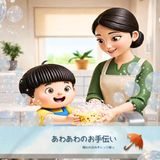 【AI絵本】【AI AI絵本 あわあわのおてつだい
