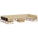 vidaXL - Buiten - bank - set - 11 - st - Wit - en - Beige