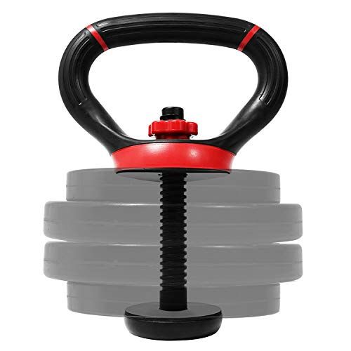 Yes4All Unisex Verstelbare Kettlebell Handvat - Ondersteunt tot 90 lbs - Rood - Converter