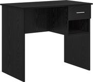 vidaXL Bureau Zwart Eiken 90 x 49 x 75 cm Bewerkt hout
