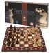 Jeu d'échecs en bois - Échiquier 52 x 52 cm - Hêtre et bouleau faits à la main - Pièces d'échecs charme - Coffret cadeau