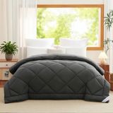 Arvion 4-Seizoenen Dekbed Microvezel 300 g/m² - 200x200 cm - Ademend & Super Zacht - Grijs