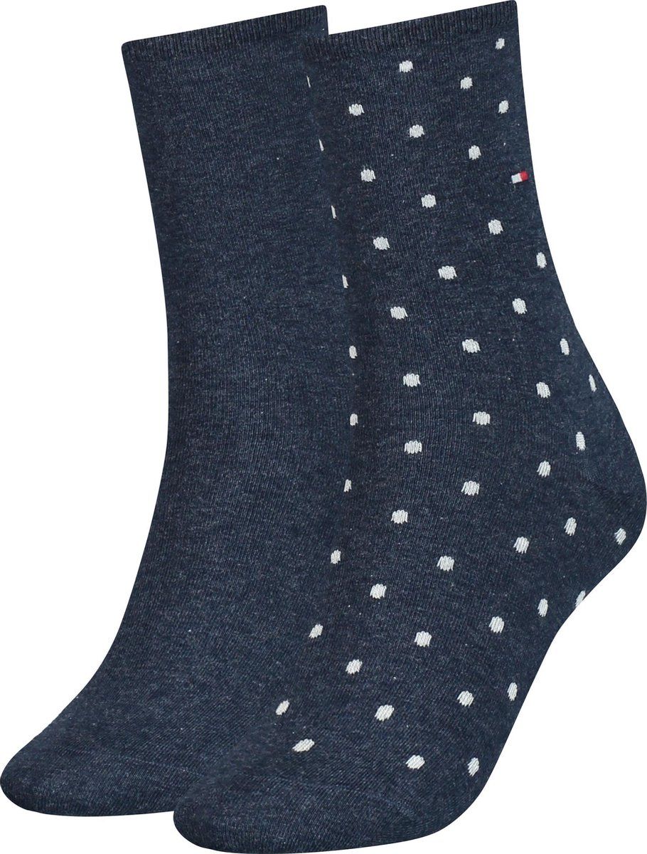 Tommy Hilfiger WOMEN SOCK DOT 2P Vrouwen Sokken Maat 39-42
