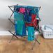 Sans marque Grand étendoir à linge autoportant - rangement vertical - pliable - gris foncé