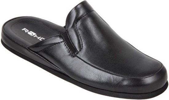 Rohde Pantoffel zwart leer 6607-90 maat 44