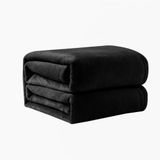 Good Nite Fleece deken pluizige dekens 150 x 200 cm flanel warme zachte plaid voor bank bank sprei (zwart, tweepersoons)