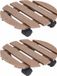 vidaXL Plantentrolleys - 2 stuks - Ø30x7,5 cm - HKC - bruin