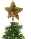Decoris Kerstboompiek - Ster - Goudkleurig - 23 cm