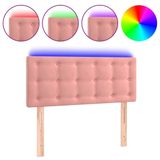 VidaXL Hoofdbord Roze Fluweel 90x5x118/128 cm