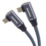 PremiumCord Aansluitkabel USB-C 3.2 Gen 2x2, SuperSpeed gegevensoverdracht tot 20 Gbit/s, oplaadkabel tot 5 A, vermogen 100 W, PD3.0/QC4.0, USB 3.2 generatie 2x2, zwart, lengte 0,5 m