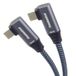 PremiumCord Aansluitkabel USB-C 3.2 Gen 2x2, SuperSpeed gegevensoverdracht tot 20 Gbit/s, oplaadkabel tot 5 A, vermogen 100 W, PD3.0/QC4.0, USB 3.2 generatie 2x2, zwart, lengte 0,5 m