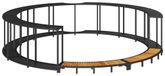 StarTech Whirlpool Omranding - Buitenbad Frame - Met Opbergruimte - Met Treden - Gevlochten Kunsthars - Geschikt voor Ronde Whirlpools - Legergroen
