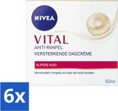 NIVEA VITAL Dagcrème - Anti-rimpel gezichtscrème - Versterkend - 50 ml - Voordeelverpakking - 6 stuks