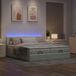 Maison Exclusive - Cadre de lit ottoman avec coussin de matelas gris clair, 160x200 cm, velours