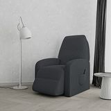 MB HOME BASIC Leeslie, fauteuilbeschermer, donkergrijs, eenheidsmaat