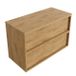 Saniclass Holz Frame Badkamermeubelset - 100x45x62cm - houten topblad - zonder kraangat - 2 lades - mat eiken natural