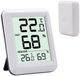 Merkloos / Sans marque Zefra B.V. Digitale Hygrometer - Thermometer binnen - Thermometer in huis - Luchtvochtigheidsmeter - Temperatuur en Luchtvochtigheid - Digitaal Weerstation - Vochtigheidsmeter - Binnen & Buiten - Batterijen niet inbegrepen - Wit