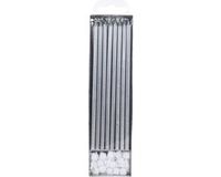 PME Extra Lange Kaarsen Zilver 18cm pk/16
