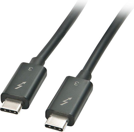 LINDY Thunderbolt 3 USB-C Kabel - 2m - Zwart
