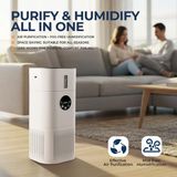 Rouny PureBreeze Purificateur d'air 2-en-1 avec humidificateur