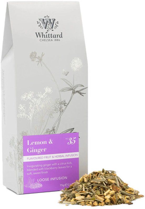 Whittard of Chelsea Fruit- en kruideninfusie Lemon & Ginger, 75 g